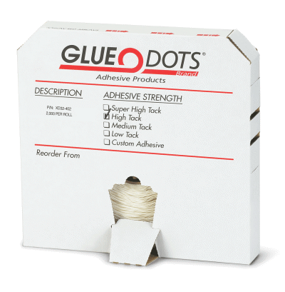 High performance removable glue dots