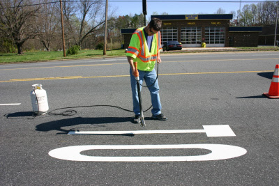 Ripack Road Marking with Heat Gun